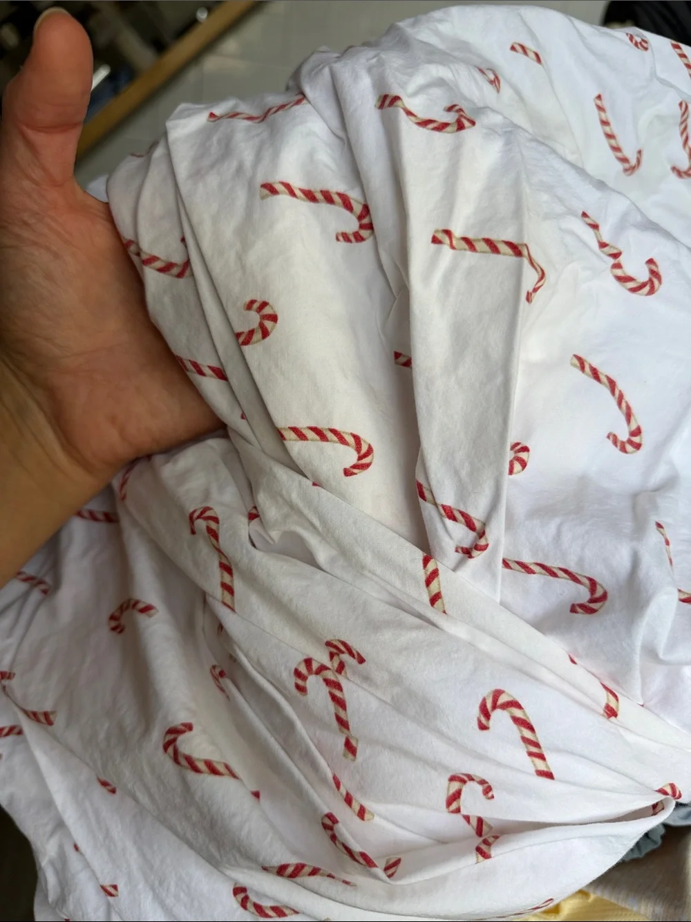 Pottery Barn Candy Cane Christmas King Sheet Set